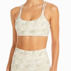NWOT ALL ACCESS Cream Sports Bra with Double Straps